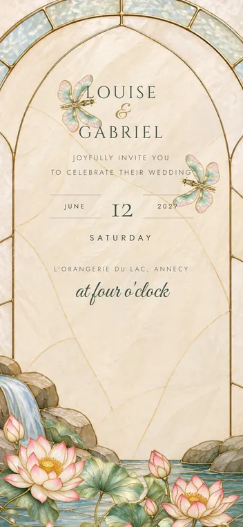 Celeste wedding invitation