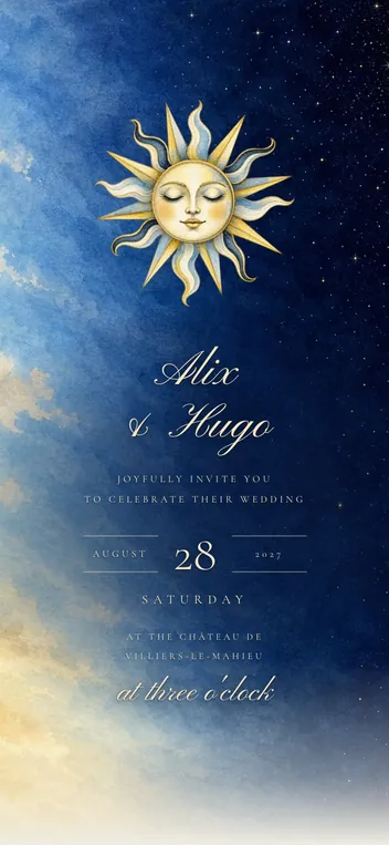Eclipse wedding invitation