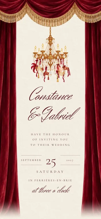 Opera wedding invitation