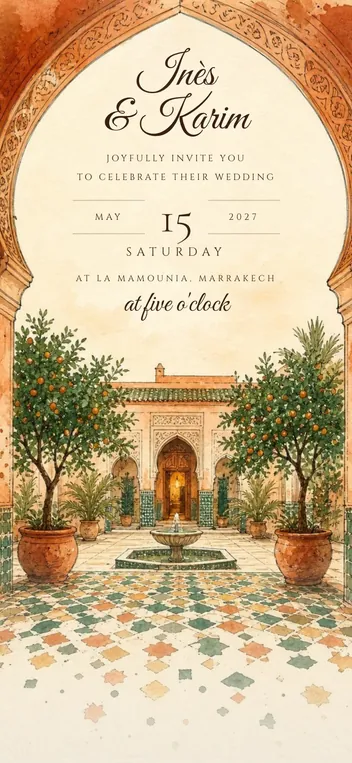 L'Orangerie wedding invitation