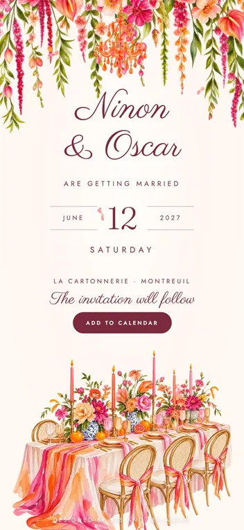Aquarelle save the date
