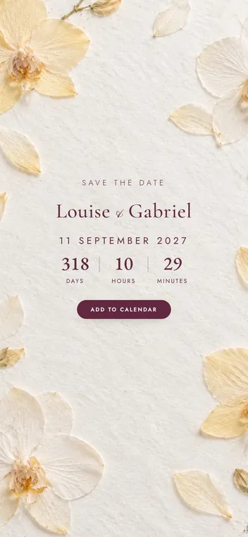 Orchid save the date
