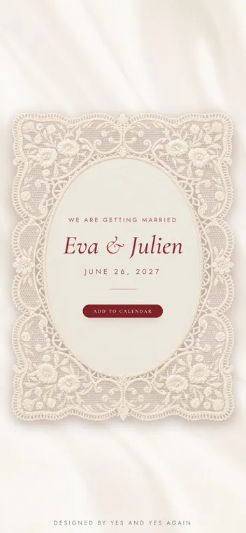 Rose Lace save the date