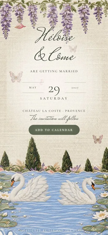 Swan Lake save the date